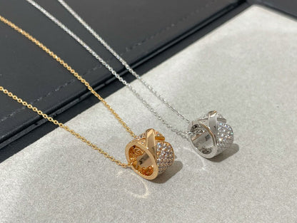 [Limara]LIENS EVIDENCE DIAMOND PAVED NECKLACE
