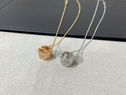 [Limara]LIENS EVIDENCE DIAMOND PAVED NECKLACE