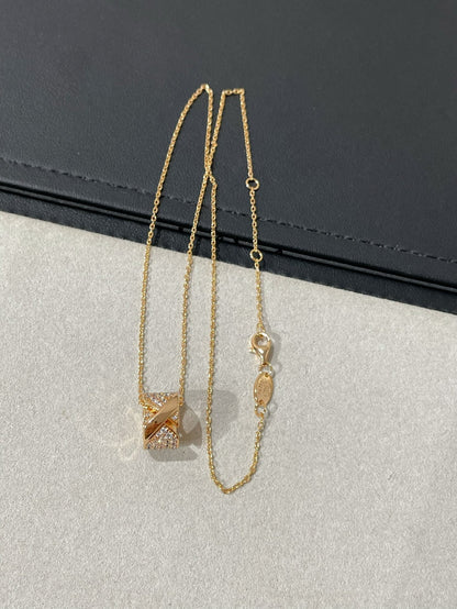 [Limara]LIENS EVIDENCE DIAMOND PAVED NECKLACE