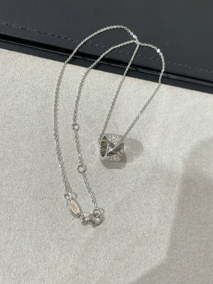 [Limara]LIENS EVIDENCE DIAMOND PAVED NECKLACE