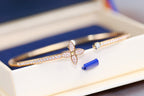 [Limara]IDYLLE ROSE GOLD OPEN BRACELET DIAMOND PAVED
