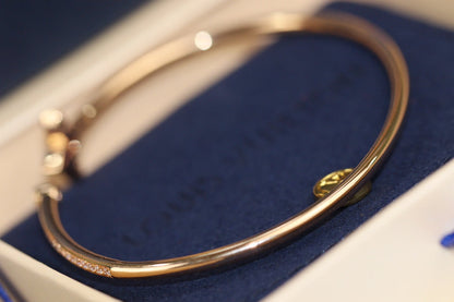 [Limara]IDYLLE ROSE GOLD OPEN BRACELET DIAMOND PAVED