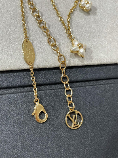 [Limara]FLOWERGRAM GOLD MOP DOUBLE ROW NECKLACE