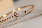 [Limara]IDYLLE GOLD OPEN BRACELET DIAMOND PAVED