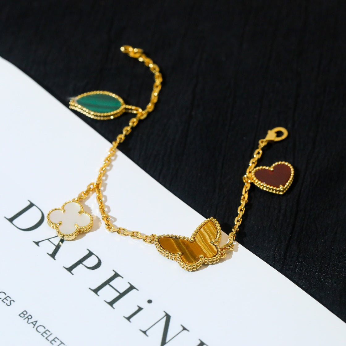 [Limara]LUCKY SPRING 5 MOTIF GOLD BRACELET