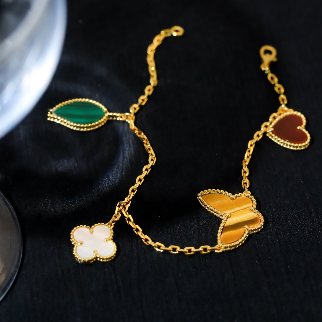 [Limara]LUCKY SPRING 5 MOTIF GOLD BRACELET