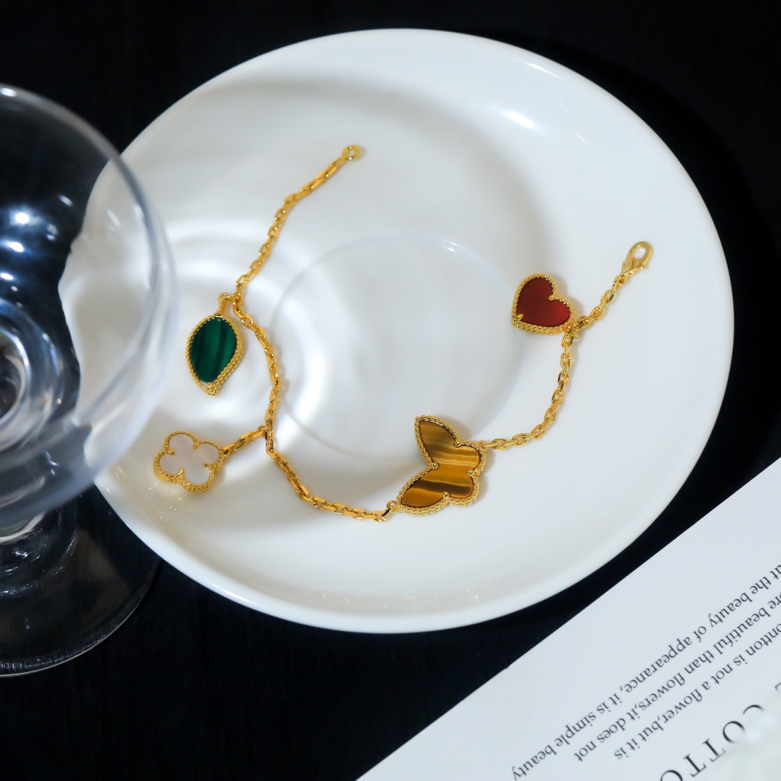 [Limara]LUCKY SPRING 5 MOTIF GOLD BRACELET