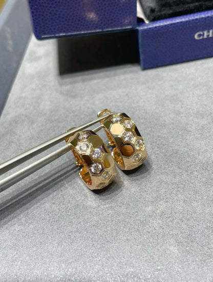 [Limara]BEE LOVE DIAMOND HOOP EARRINGS
