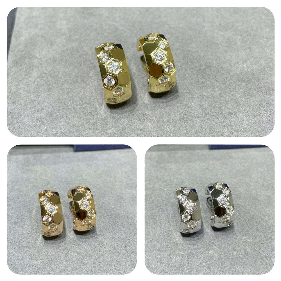 [Limara]BEE LOVE DIAMOND HOOP EARRINGS