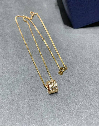 [Limara]BEE LOVE DIAMOND PAVED 3 ROW NECKLACE