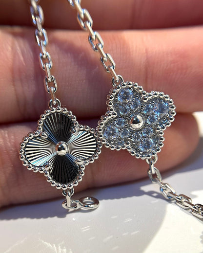 [Limara]LUCKY CLOVER 5-MOTIF BRACELET - LASER COLLECTION