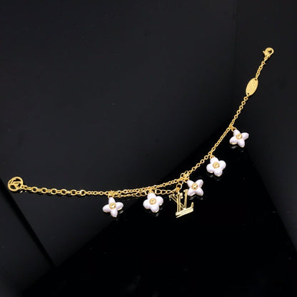 [Limara]LOGO 6 MOTIF STAR AND SUN GOLD BRACELET