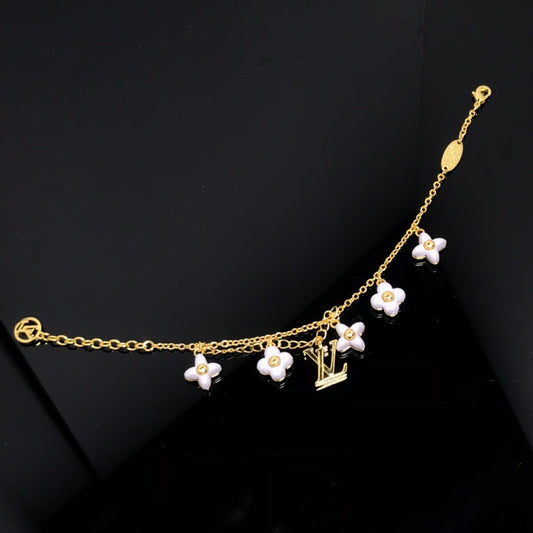 [Limara]LOGO 6 MOTIF STAR AND SUN GOLD BRACELET