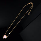 [Limara]COLOR BLOSSOM PINK MOP SUN GOLD NECKLACE