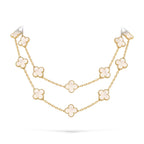 [Limara]CLASSIC 20-MOTIF LUCKY CLOVER LONG NECKLACE GOLD COLLECTION