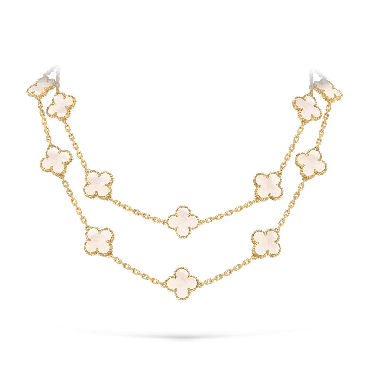 [Limara]CLASSIC 20-MOTIF LUCKY CLOVER LONG NECKLACE GOLD COLLECTION