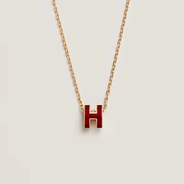 [Limara]HM CLIC RED ENAMEL GOLD NECKLACE