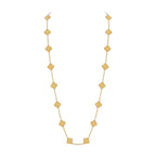 [Limara]CLASSIC 20-MOTIF LUCKY CLOVER LONG NECKLACE GOLD COLLECTION
