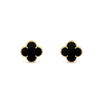 [Limara] CLOVER MEDIUM 1 MOTIFS  ONYX STUD EARRINGS