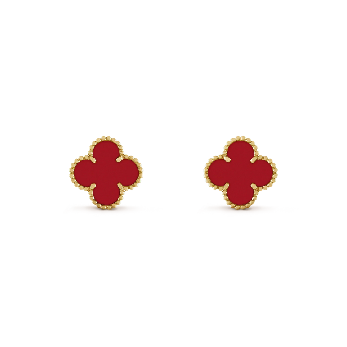 [Limara]CLOVER MINI 9.5MM CARNELIAN EARRINGS