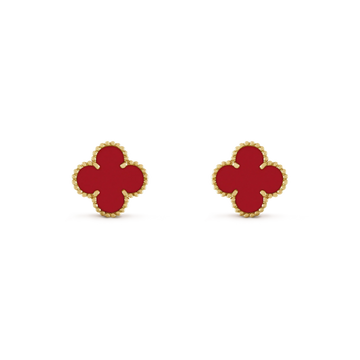 [Limara]CLOVER MINI 9.5MM CARNELIAN EARRINGS