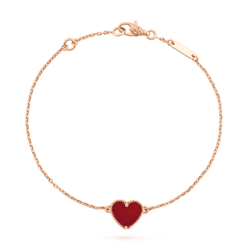 [Limara]HEART CARNELIAN PINK GOLD BRACELET