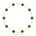 [Limara]CLASSIC LUCKY 10-MOTIF CLOVER NECKLACE GOLD COLLECTION