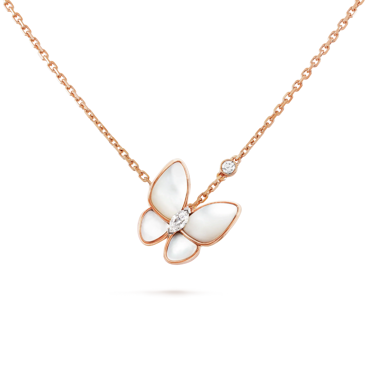 [Limara]BUTTERFLY MOP DIAMOND NECKLACE