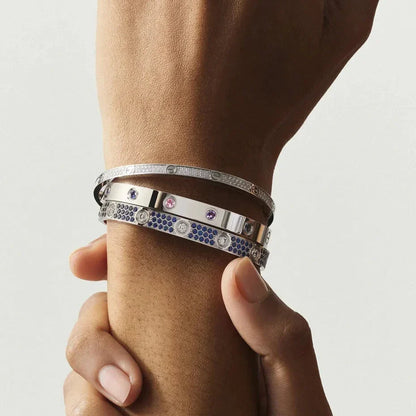 [Limara]CLASSIC 6.1MM LOVE BRACELET 10-DIAMOND MULTICOLOR