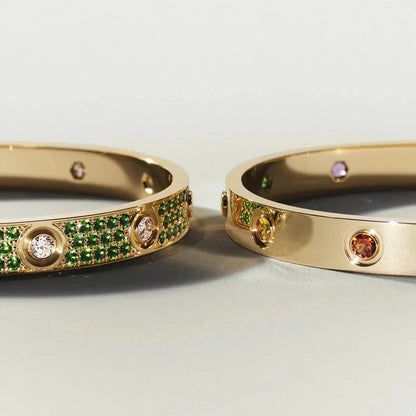 [Limara]CLASSIC 6.1MM LOVE BRACELET 10-DIAMOND MULTICOLOR