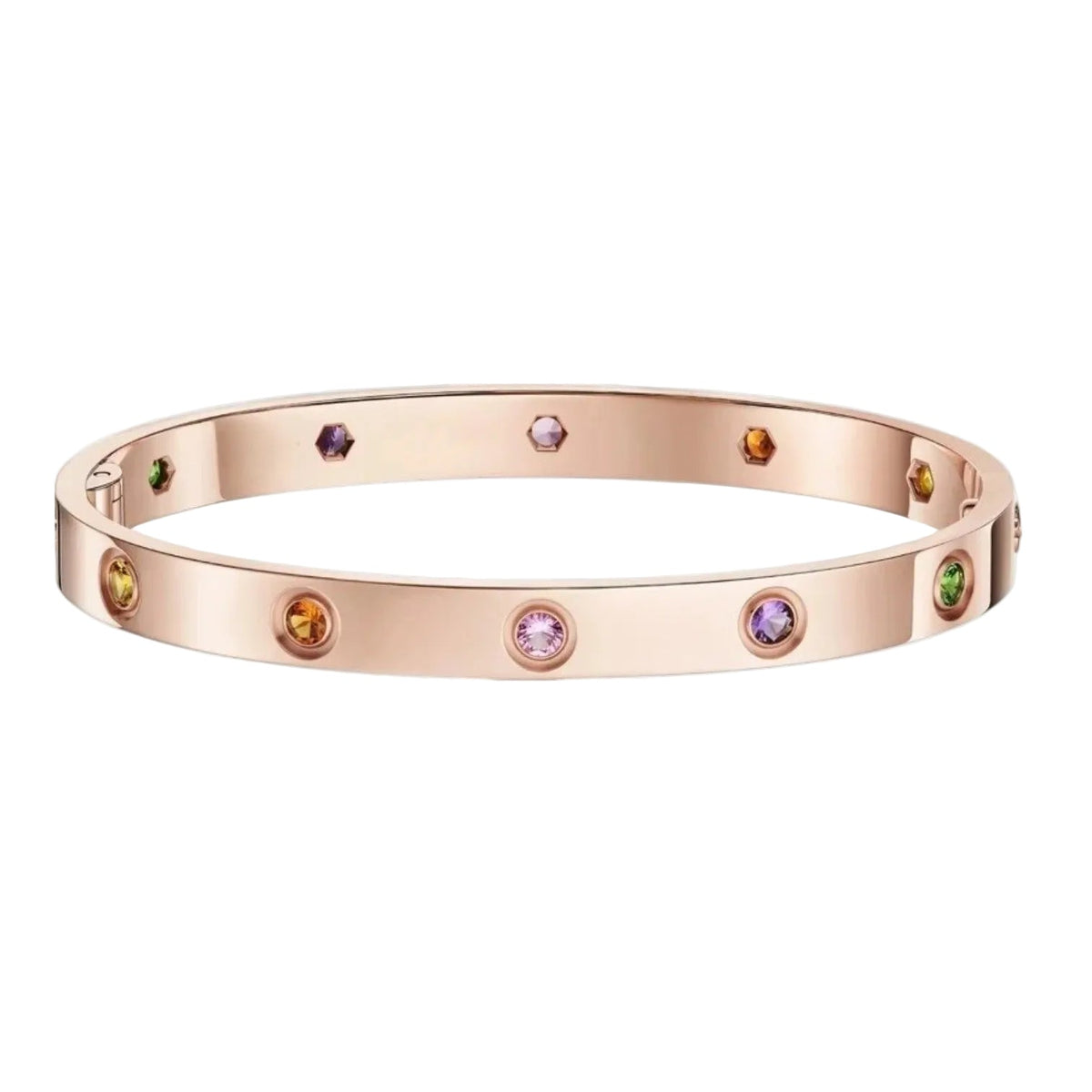 [Limara]CLASSIC 6.1MM LOVE BRACELET 10-DIAMOND MULTICOLOR