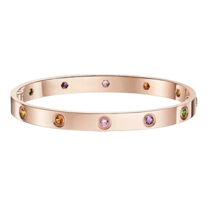 [Limara]CLASSIC 6.1MM LOVE BRACELET 10-DIAMOND MULTICOLOR