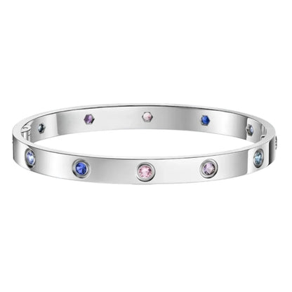 [Limara]CLASSIC 6.1MM LOVE BRACELET 10-DIAMOND MULTICOLOR