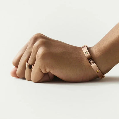 [Limara]CLASSIC 6.1MM LOVE BRACELET 10-DIAMOND MULTICOLOR