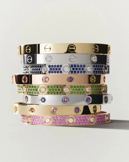 [Limara]CLASSIC 6.1MM LOVE BRACELET 10-DIAMOND FULL PAVÉ
