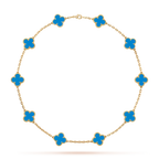 [Limara]CLASSIC LUCKY 10-MOTIF CLOVER NECKLACE GOLD COLLECTION