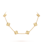 [Limara]CLASSIC LUCKY 10-MOTIF CLOVER NECKLACE GOLD COLLECTION