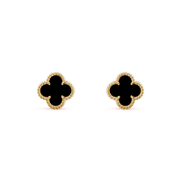 [Limara]CLOVER MINI 9.5MM BLACK MOP EARRINGS