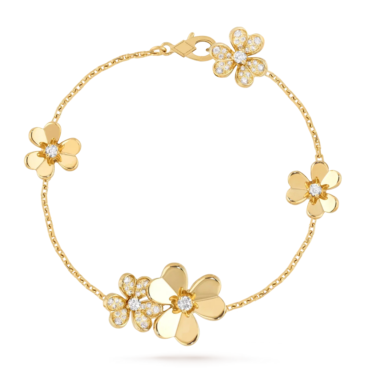 [Limara]LUMINOUS BLOSSOM 5-MOTIF CHARM BRACELET