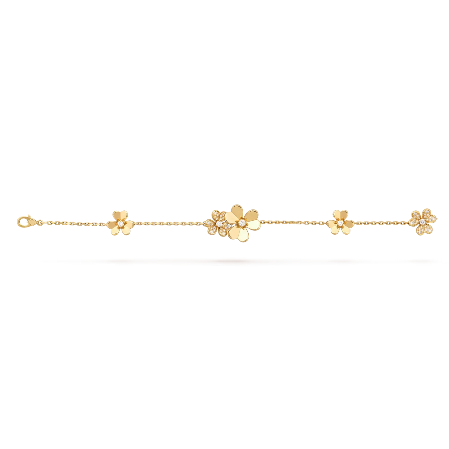 [Limara]LUMINOUS BLOSSOM 5-MOTIF CHARM BRACELET