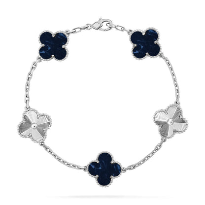 [Limara]LUCKY CLOVER 5-MOTIF BRACELET - PIETERSITE COLLECTION