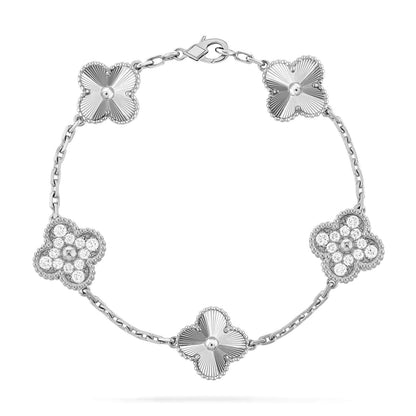 [Limara]LUCKY CLOVER 5-MOTIF BRACELET - LASER COLLECTION