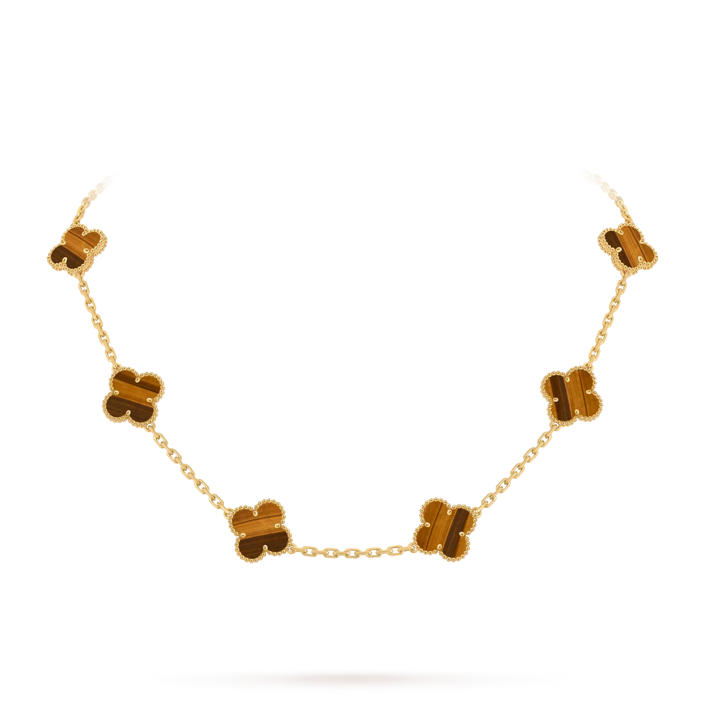 [Limara]CLASSIC LUCKY 10-MOTIF CLOVER NECKLACE GOLD COLLECTION