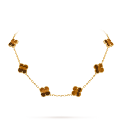 [Limara]CLASSIC LUCKY 10-MOTIF CLOVER NECKLACE GOLD COLLECTION