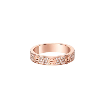 [Limara]LOVE 4MM PAVÉ DIAMOND RING