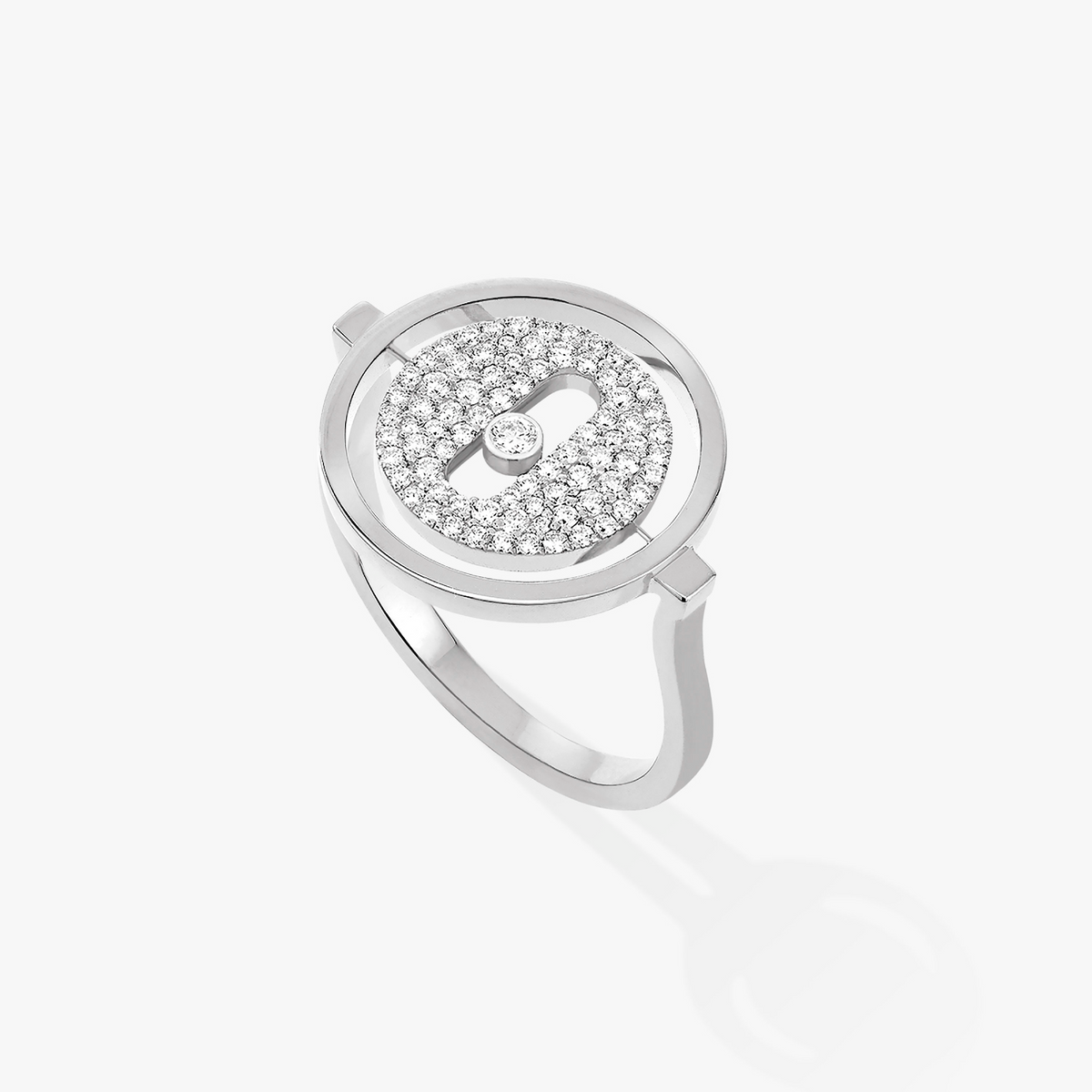 [Limara]LUCKY MOVE PAVED SILVER DIAMOND RING