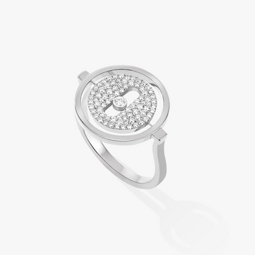 [Limara]LUCKY MOVE PAVED SILVER DIAMOND RING