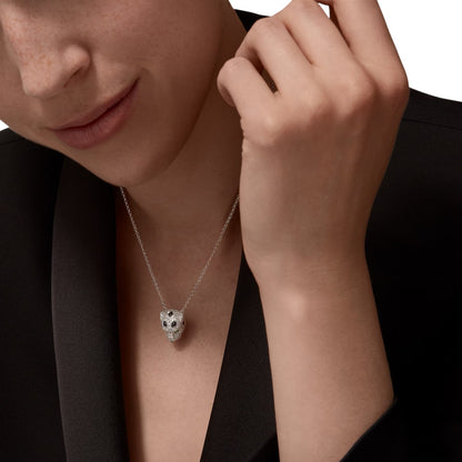 [Limara]LEOPARD HEAD FULL PAVÉ DIAMOND PENDANT NECKLACE