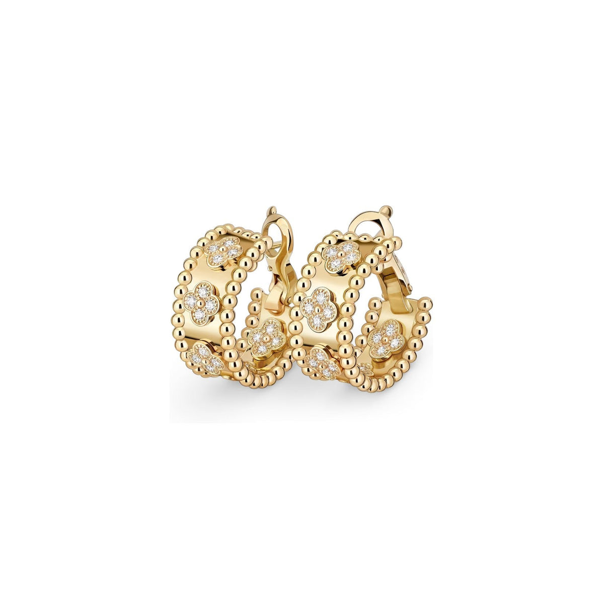 [Limara]KALEIDOSCOPE CLOVER HOOP EARRINGS