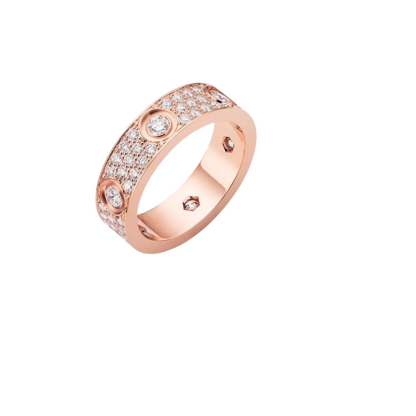 [Limara]LOVE 5.5MM FULL-PAVÉ 6-DIAMOND RING